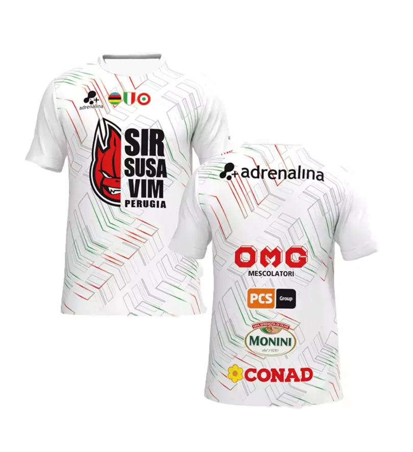 

Maillot de volley-ball Perugia pour hommes et femmes, t-shirt de sport confortable, t-shirt respirant, vêtements de mode 3D, sty