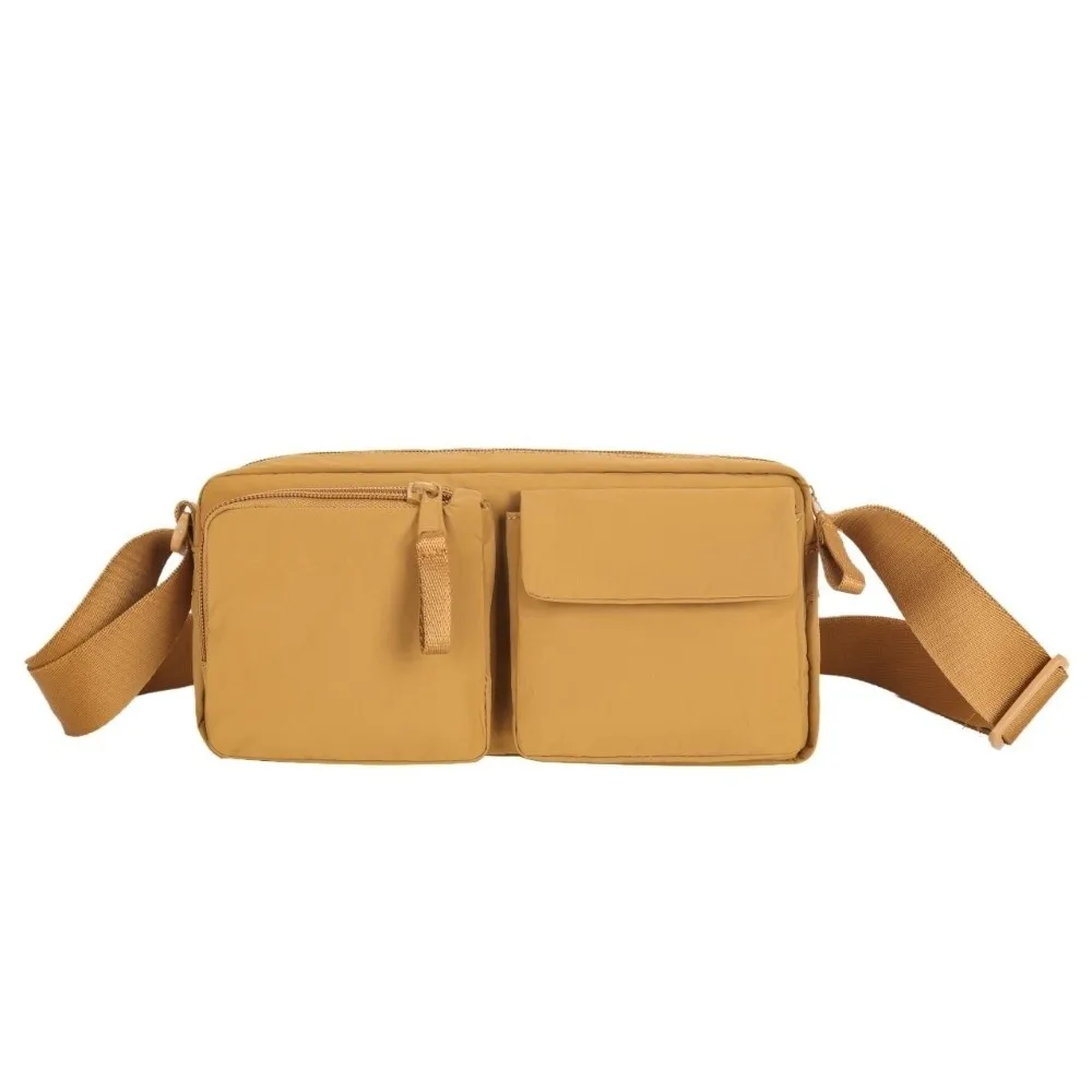 حقيبة كتف جديدة خفيفة الوزن للرجال للجنسين بحزام قابل للتعديل حقيبة كروس بدون استخدام اليدين متعددة الجيوب حقيبة سفر للاستخدام اليومي