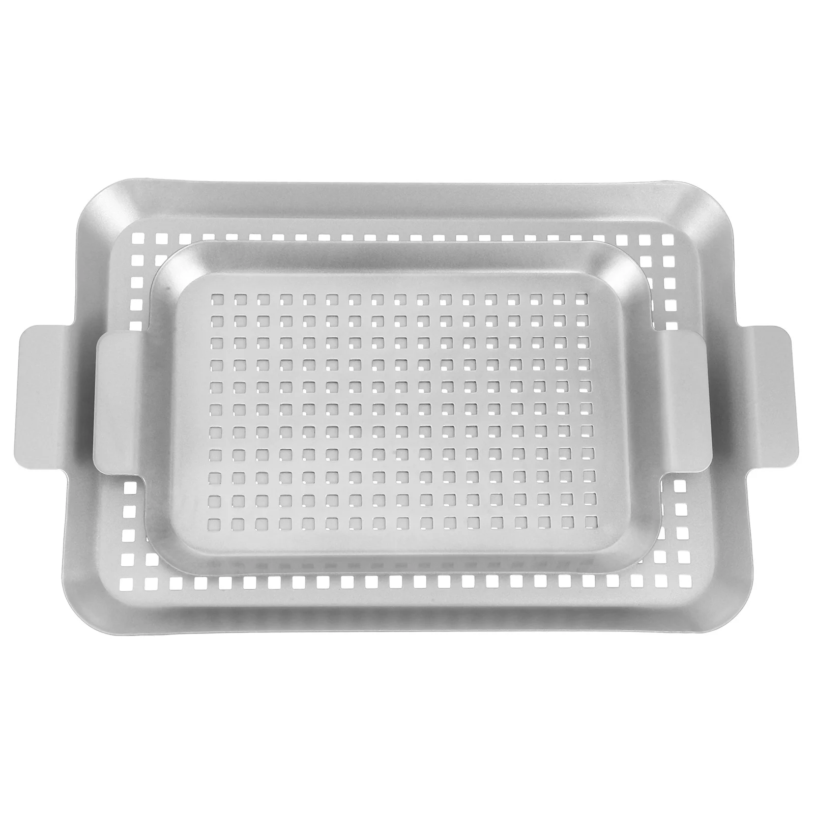 

1 комплект, сверхмощная сковорода-гриль, перфорированные ручки с приподнятыми краями для наружного гриля, мяса, овощей, морепродуктов, гриль-топпер