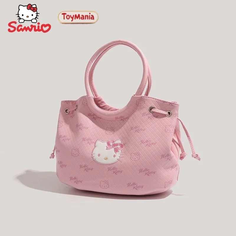 حقيبة يد بكتف واحد من الجلد الناعم للنساء ، حقيبة حمل كلاسيكية من Hello Kitty ، سعة كبيرة ، فتاة لطيفة لطيفة ، حقيبة سفر ، هدايا أعياد الميلاد