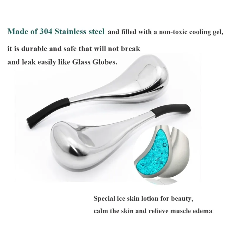 Edelstahl Eis Ball Schönheit Eis Ball Massage Hals und Auge Anti Blase Anti Aging Gesichtspflege Werkzeug