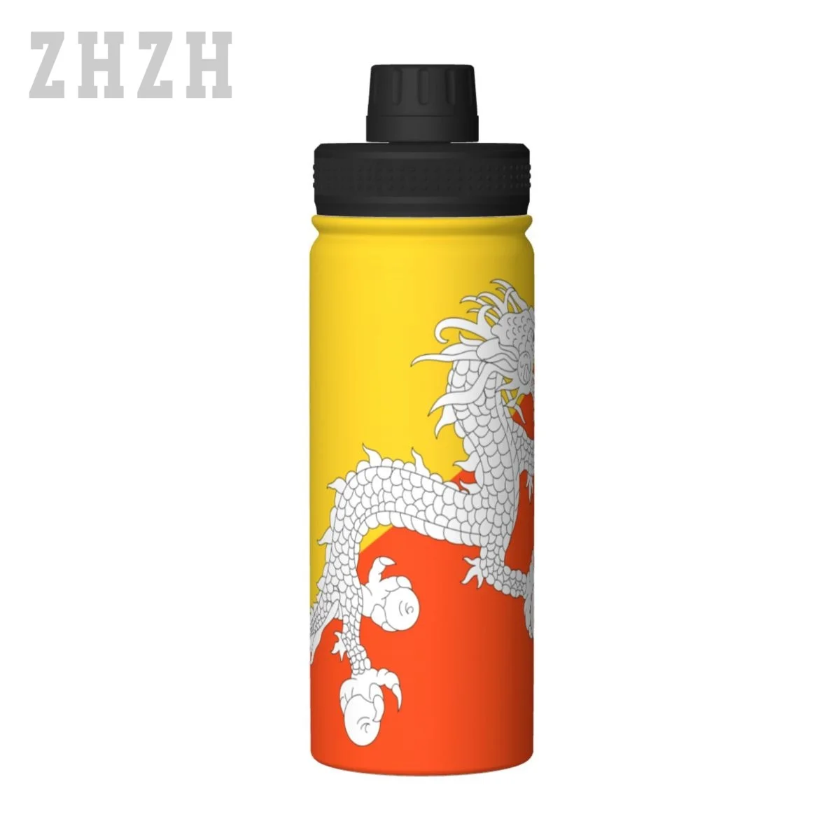 Unisex Sports Water Thermos Bottle Bhutan Flag Bhutanese 304 Stainless Steel Double-layer Insulation Cold And Hot Travel