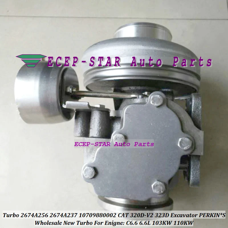 توربو 2674A256 2674A237 10709880002   شاحن توربيني لحفارة CAT 320D-V2 323D لـ PERKIN*S C6.6 6.6L 103KW 110KW