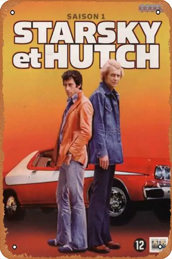 Letrero de hojalata Vintage Starsky y Hutch, decoración de película, arte de pared, pintura, póster, Bar Musical, Pub, cafetería, pared, cocina, baño, póster, Karaoke