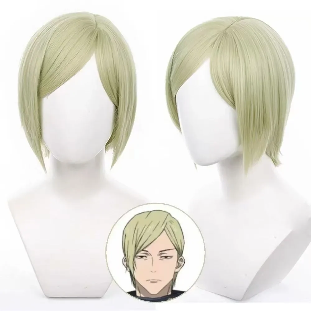 

Аниме-парик для косплея Нанами Кенто из Jujutsu Kaisen, желто-зеленые волосы, для мужчин, аксессуар для вечеринки на Хэллоуин, парик в стиле старшей школы