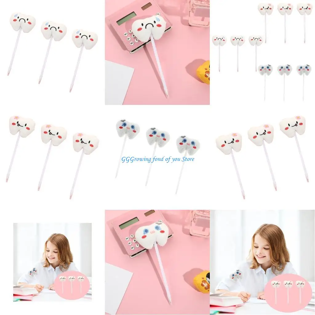 

H9EB 6x Plush Gel Pen Cartoon Dolls Neutral Pen Novelty Pen Writing Pen Pen Journaling Pen for Student