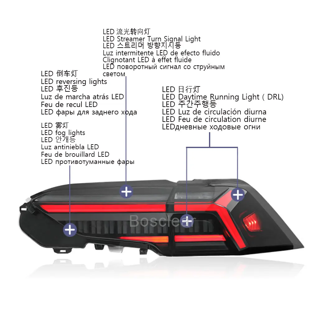 2PCS Taillight for Toyota Rav4 2020 2022 2023 2024 2025 Upgrade LED Back Stop Lights Taillamps Indictors Rear Lamp Plug And Play