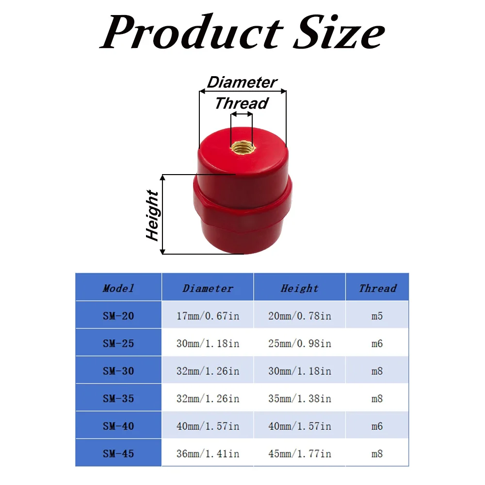10pcs High and Low Voltage Insulated Terminals Busbar Insulator Electrical Insulators Conical Busbar Blocks for Distribution Box