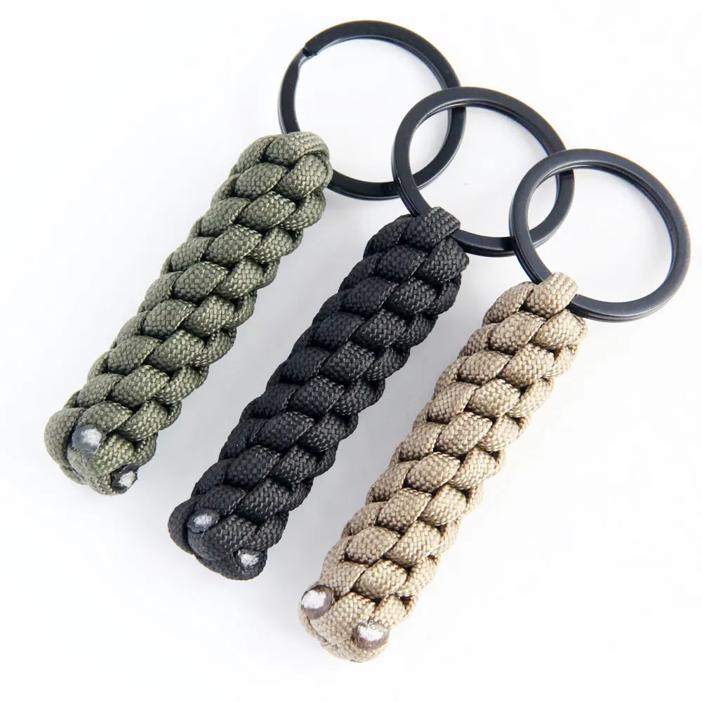 Paracord pendant Outdoor tactical hand woven rope key ring nylon pendant accessories