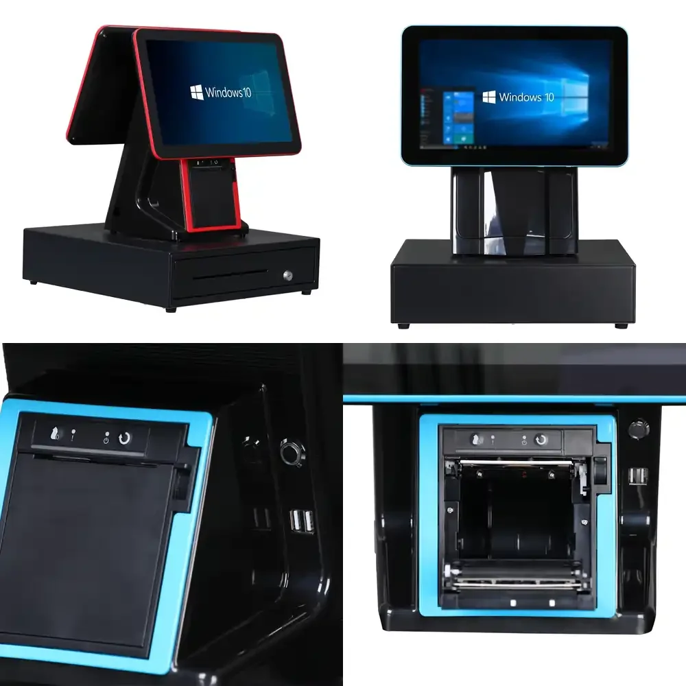 

Windows 15.6 Inch Restaurant and Supermarket POS Terminal Cash Register Integrated POS Machine with 80mm Thermal Printer OEM