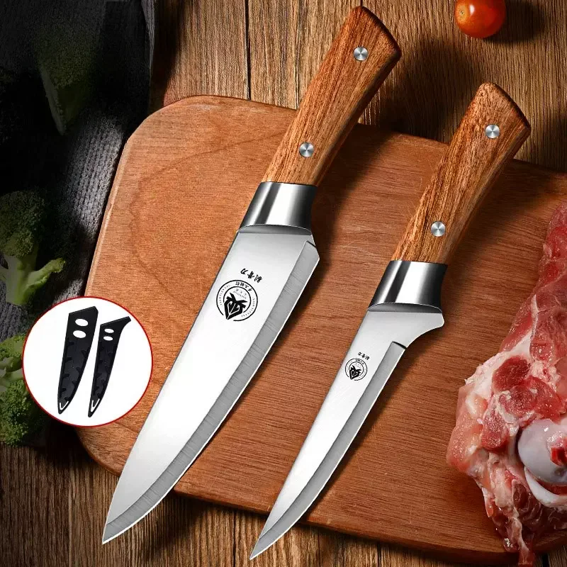 Stainless Steel Boning Knife, Meat Cutting Knife, Household Kitchen Knife, Butcher's Knife, Splitting Knife