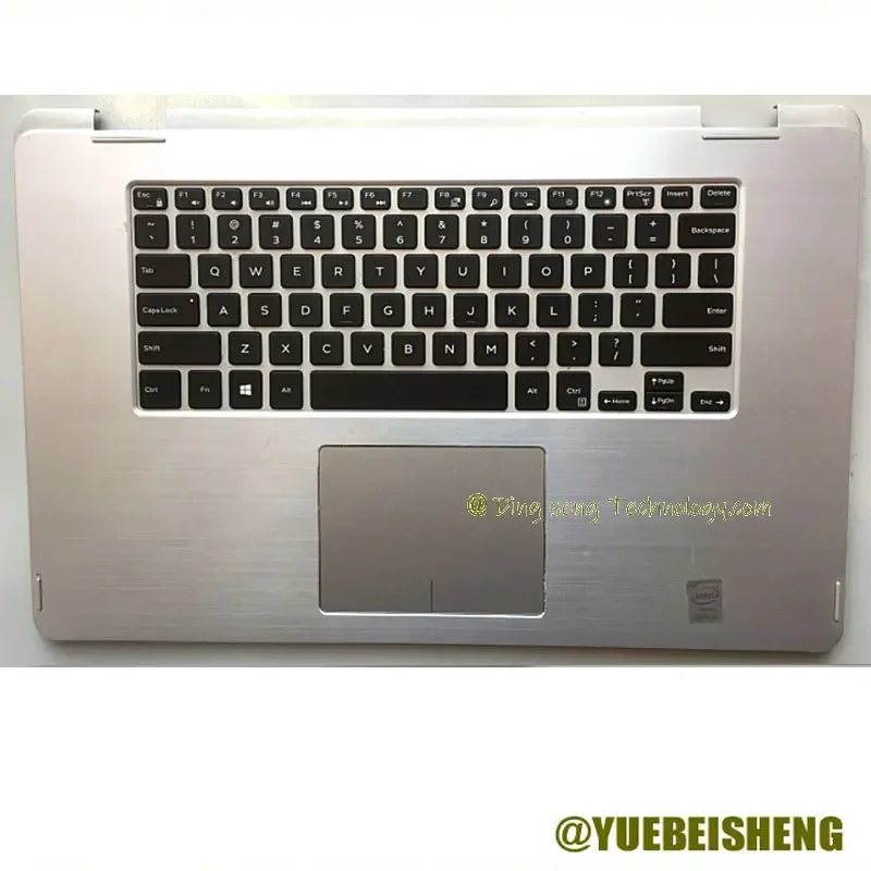 

YUEBEISHENG New For Dell Inspiron 15 7000 7558 7568 palmrest US keyboard upper cover Touchpad Silver,DJKCX 0DJKCX