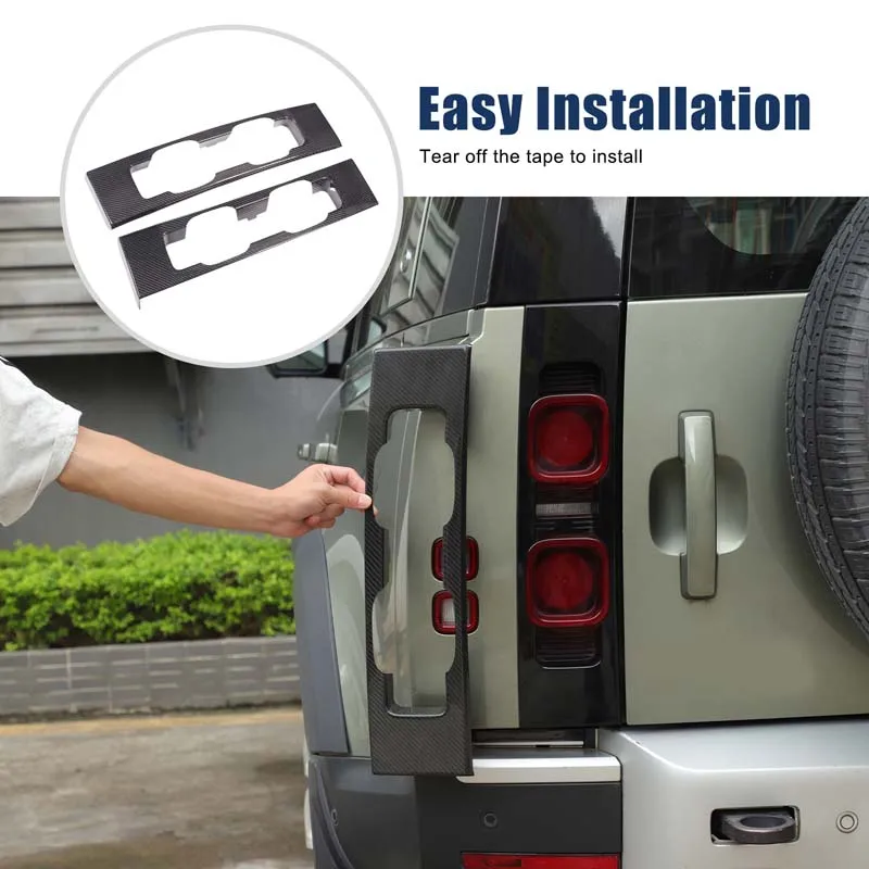 

For Land Rover Defender 90 110 130 20-25 Real Carbon Fiber Car Rear Tail Light Trim Frame Cover Car Accessories