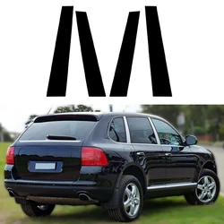 4pcs Window Pillar Posts Trim Cover Decal Stickers Door Side Car Kit Fit for Porsche Cayenne 9PA Chassis E1 2003-2010 2009 2008