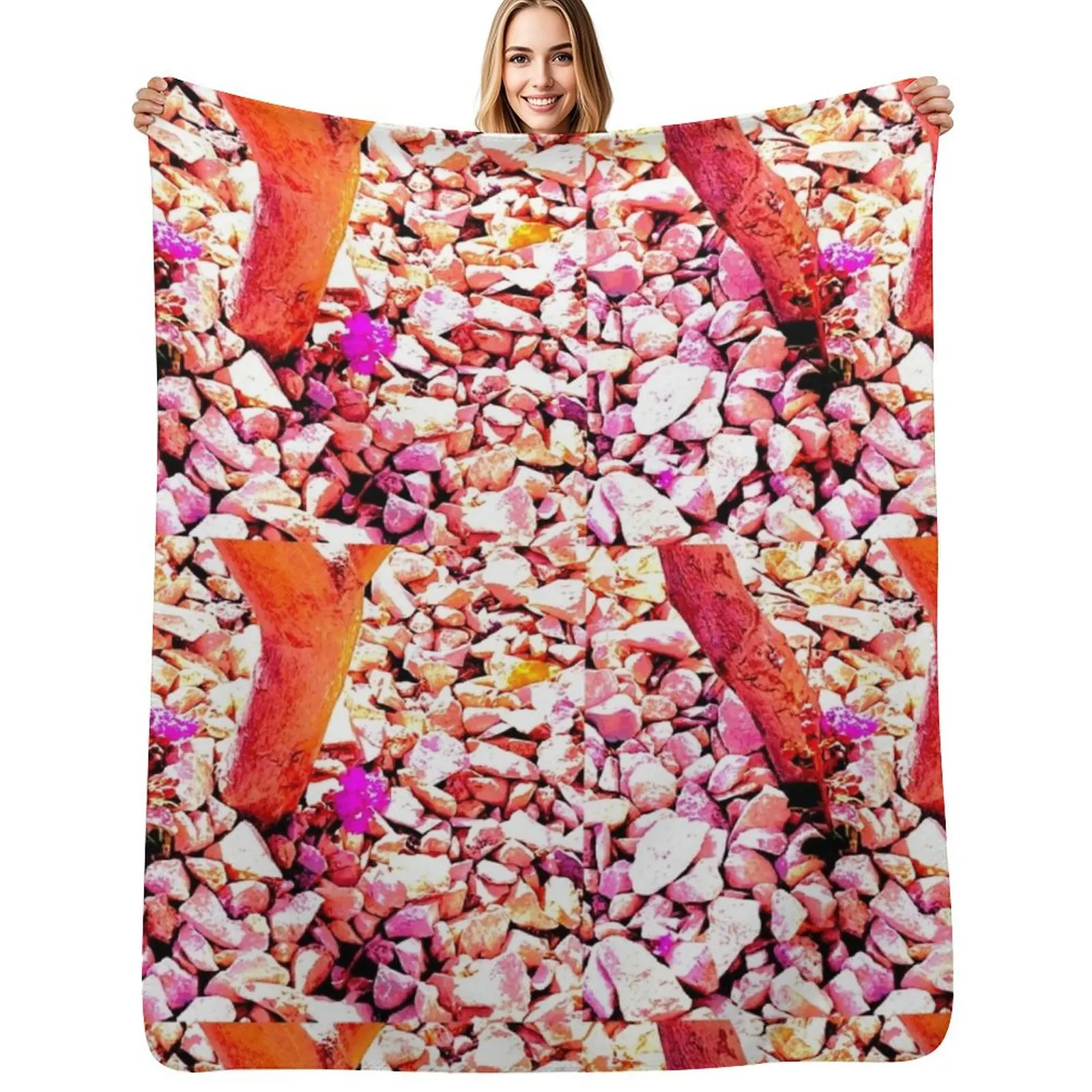 Up From Rock Throw Blanket Soft Beds Thermal Weighted Hair Warm Polar Blankets