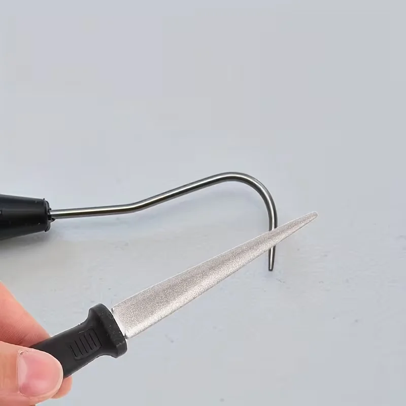 Double sided flat and curved diamond sharpening stones are suitable for scissors, cutting tools, and gardening tools GJ3499