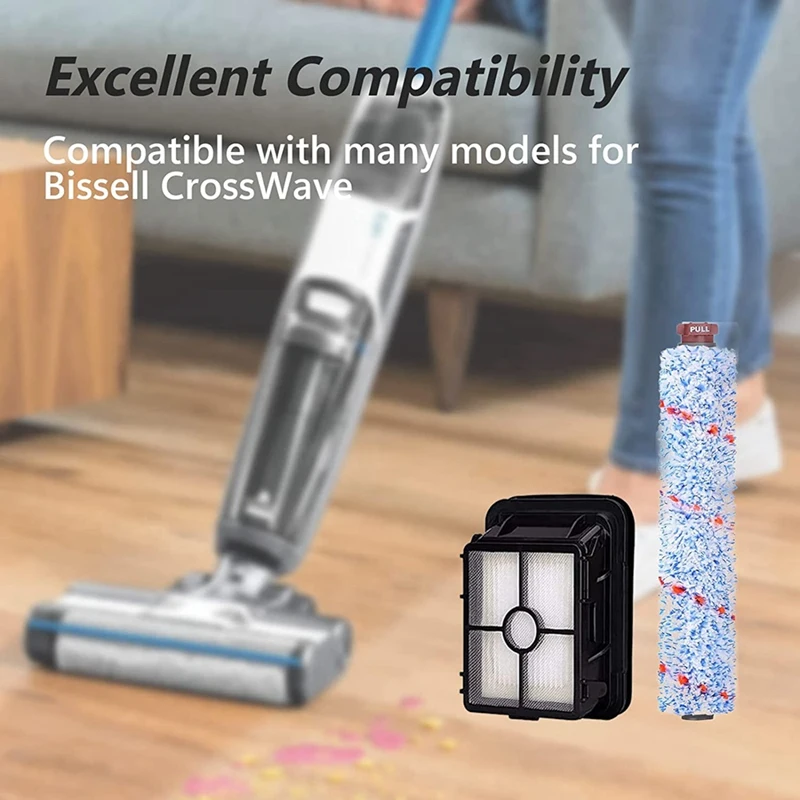 Top Sale Replacement For Bissell Crosswave Pet Pro 1785 2306 Series Vacuum,Cleaner Multi-Surface Brush Roll Vacuum Filter