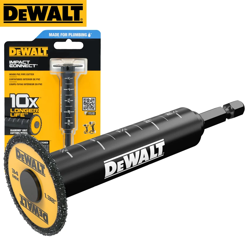 DEWALT DWAIPCIR Impact Connect Inside PVC PIPE Cutter 34MM With Scale Inside Auxiliary Cutting Tool Accessories