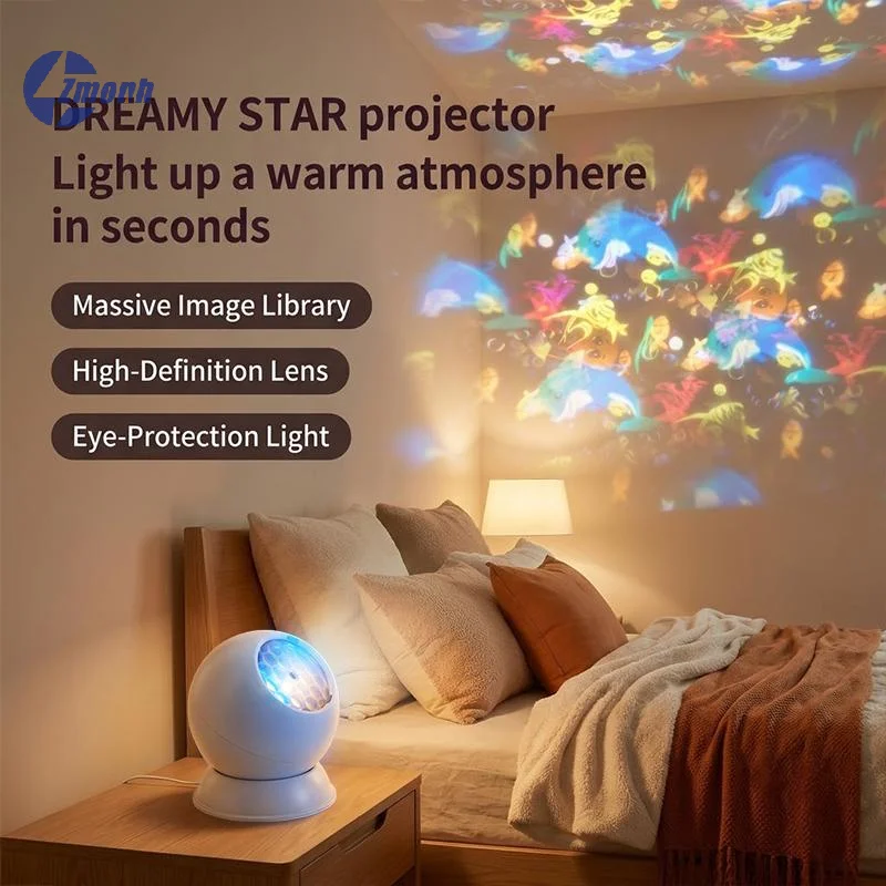 Multifunctional Projection Lamp With Vast Dreamy Patterns And Eye Protection Light For Kids Bedroom Nursery Bedside Night Use