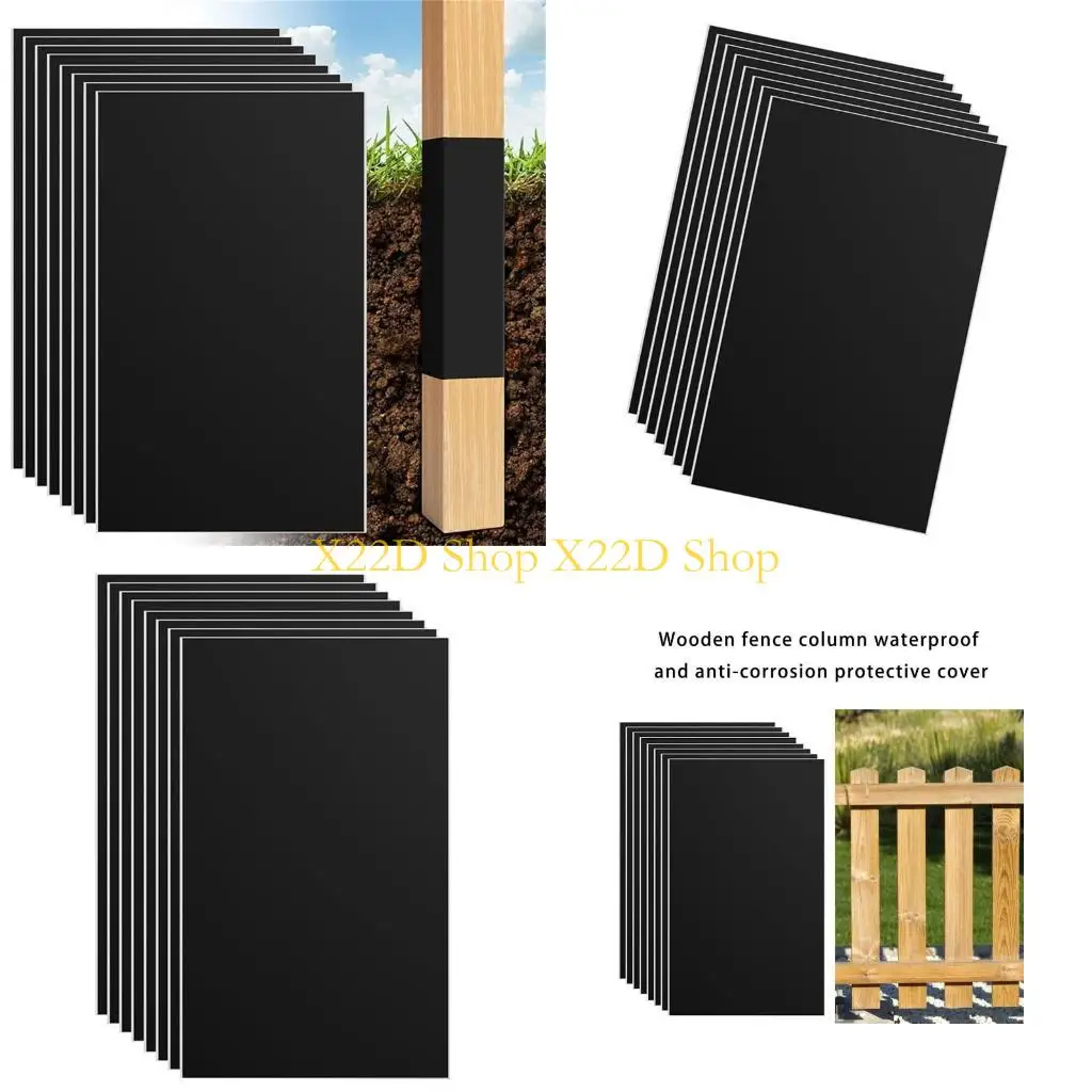 X22D Set of 8 Protective Post Wrap For 3-5inch Round And 3-4inch Square Fence Posts