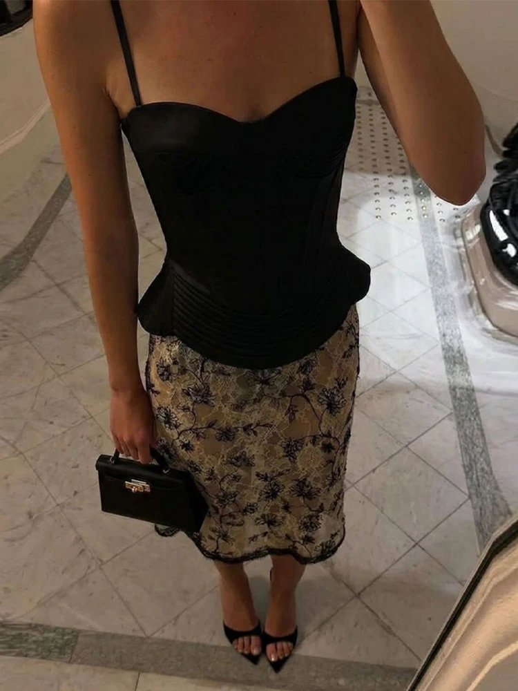 Solid Women Suspender Backless Lace Up Cinched Waist Slim Sleeveless Female Vest Summer Lady Party High Street Top 2026
