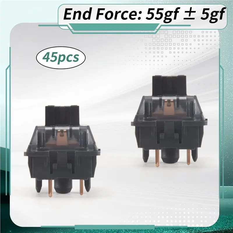 90Pcs V3 Pro Cream Black Switches 5 Pin 55Gf Linear Switch With Dustproof Stem Compatible With MX Mechanical Keyboard