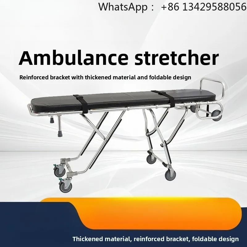 Aluminum Alloy Ambulance Stretcher–Automatic Loading Emergency Rescue Cot,Folding Patient Transport Bed for Hospital & First Aid