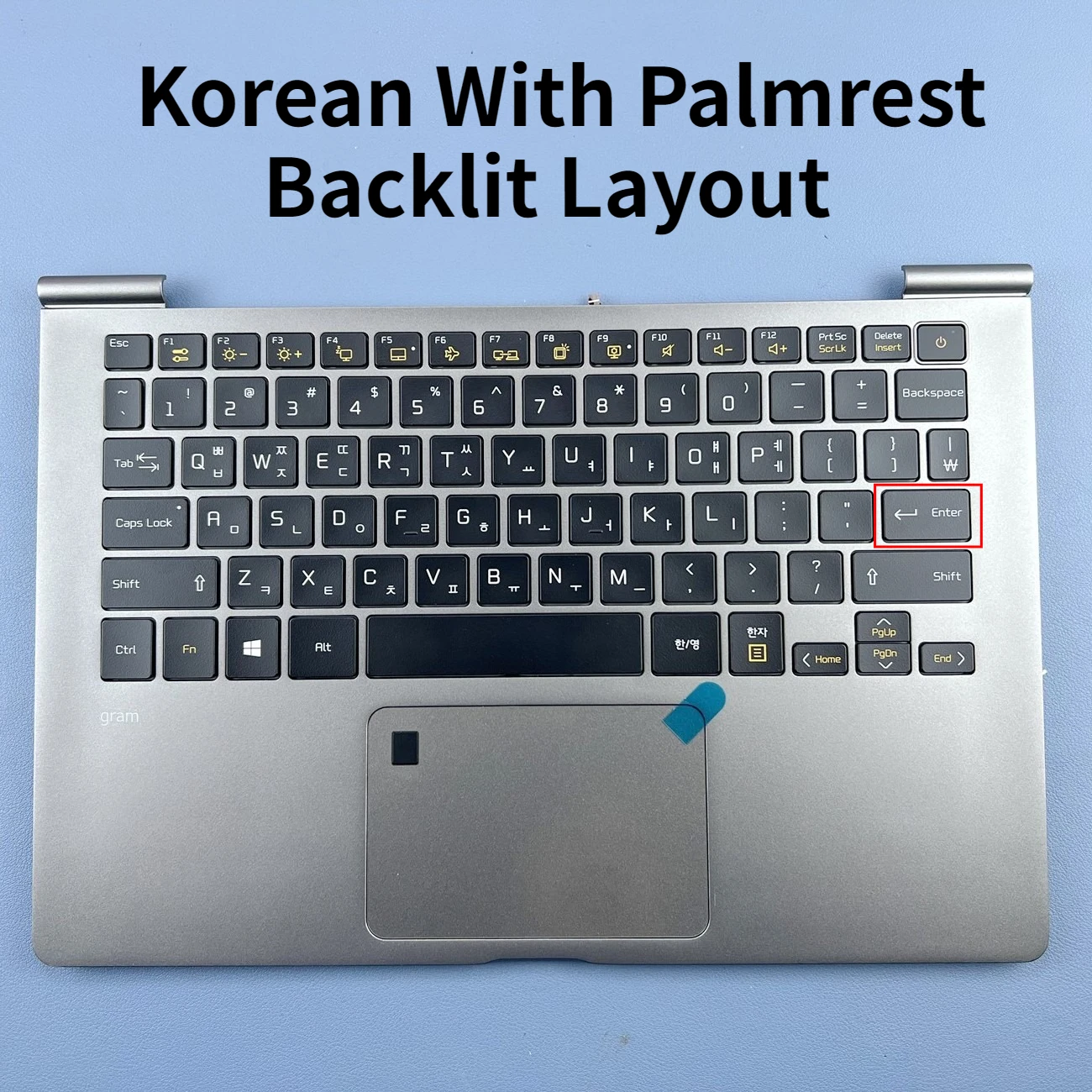 

Korean Backlit Palmrest Keyboard For LG Gram13Z970 13ZD970-G MRS1J MBN64567301 13Z970-G 13Z970-ER33J Series