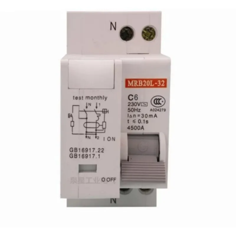 FOR MERLIN GERLN MRB20L-1P + N 6/10/16/20/25/32 A Household leakage circuit breaker