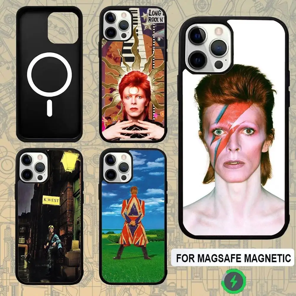

D-DavidS Rock B-BowieS For Magsafe Wireless Charger Case For iPhone 15,16,17,13,14,11,12,Pro,Max,Plus,E,Air,Mini Cover