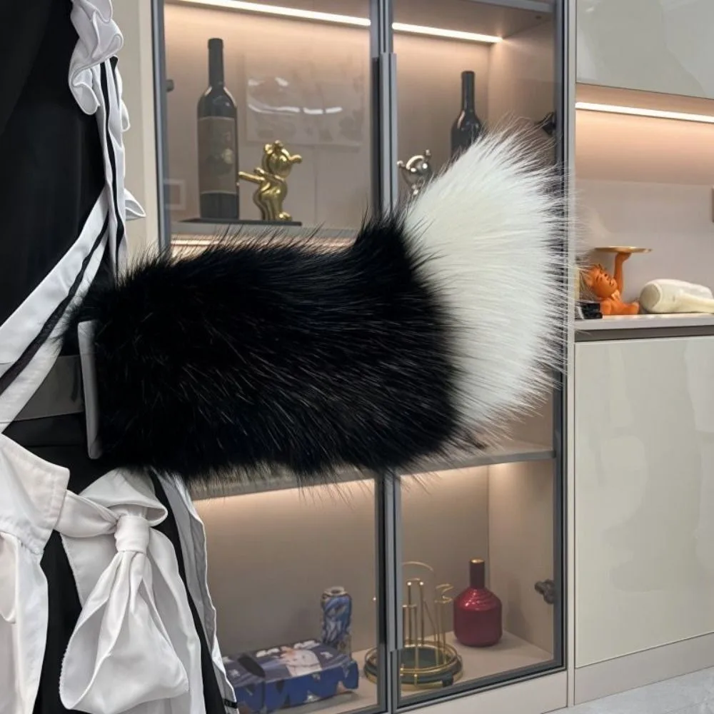 Transparent Belt Electric Furry Tail Movable Tail Realistic Furry Cosplay Tail Moving & Shaking Remote Adjustable Cat Tail