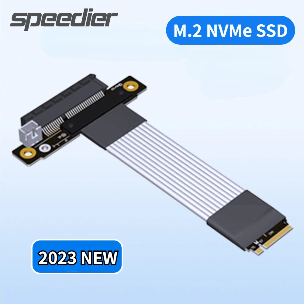 

Riser 4.0 PCIe x4 4.0 PCI-E 4x To M.2 NGFF NVMe M Key SSD 2280 Riser Card Gen4.0 Extender Adapter M2 PCI-Express Extension Cable