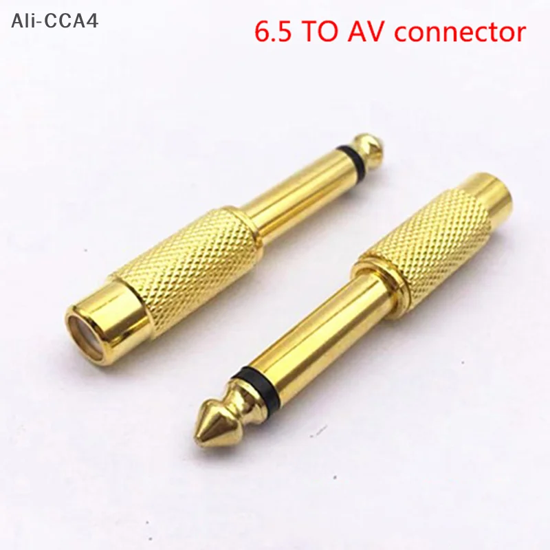 

CCA4-1Pc Gold Plated 6.35mm 1/4" Male Mono Plug to RCA Female 6.5mm Jack Audio Stereo Adapter Connector Plug Converter
