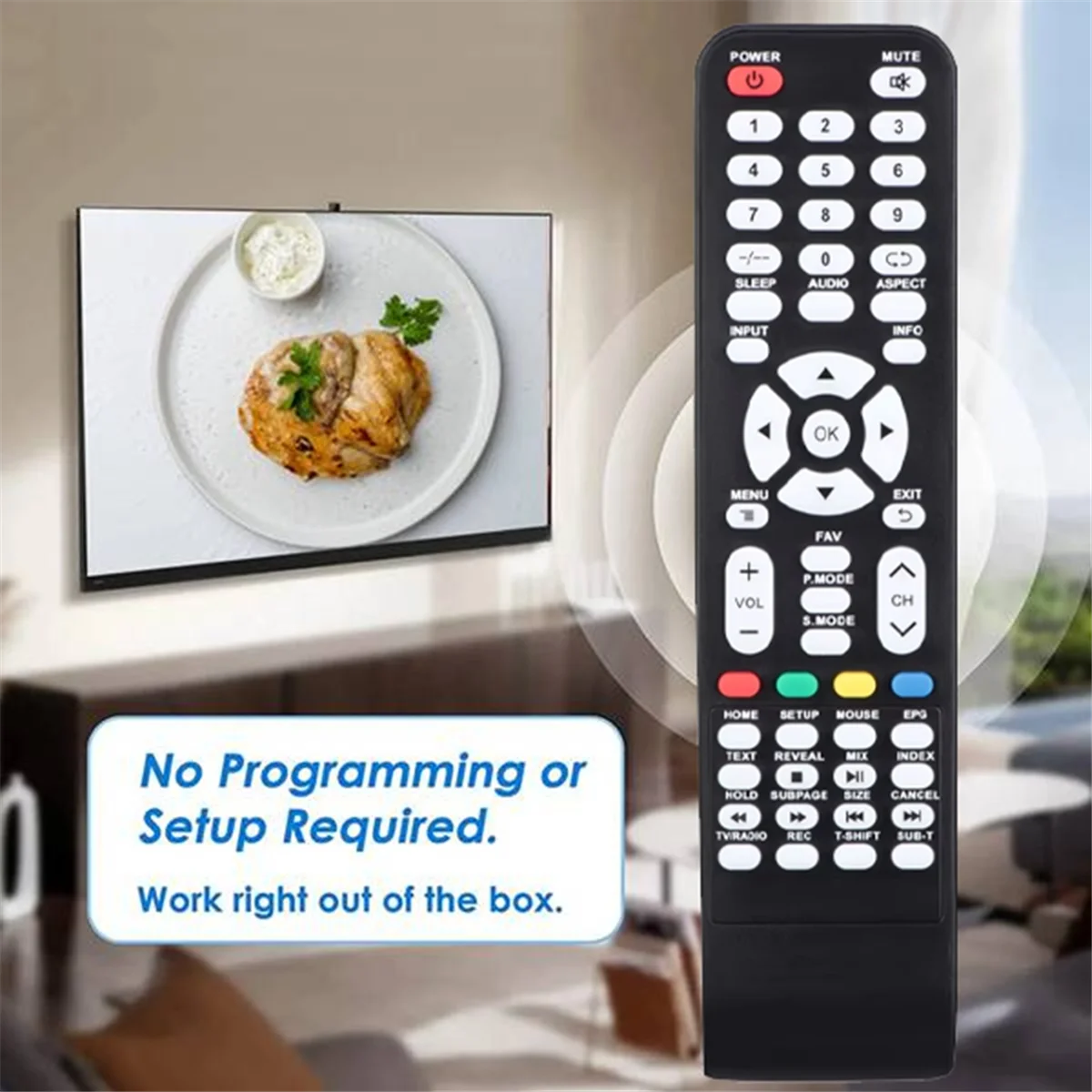 Remote Control Universal AA87C untuk TV Pintar TV HDTV LED LCD - untuk Berbagai Model