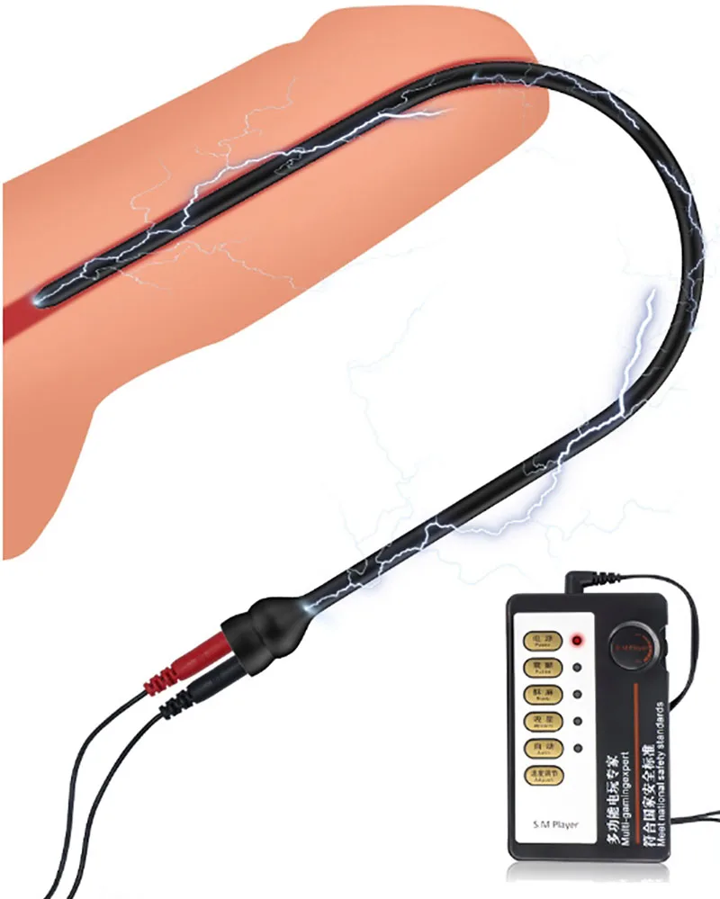 Electric Shock Urethral Dilators Penis Plug Vibrating Insertion Urethral Plug Catheter Sounds Vibrator Sex Toys for Men Adult
