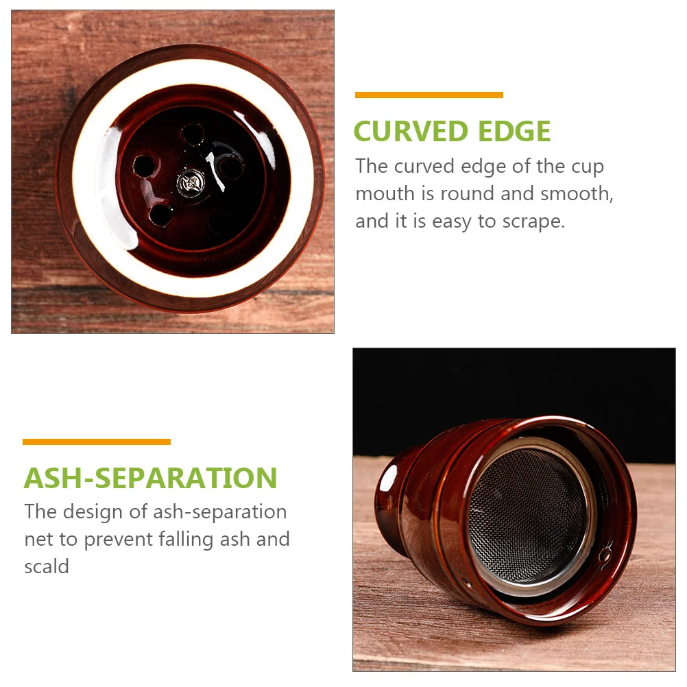 

1 шт., керамическая горелка для мокса, прочный инструмент для прижигания, долговечный, легкий, легко чистящийся аппарат для фумигации