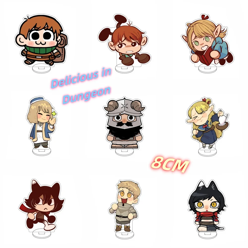 

8cm Fans Gifts Delicious in Dungeon Character Marcille Cute Plate Desk Decor Holiday gifts Anime HD Acrylic stand standing