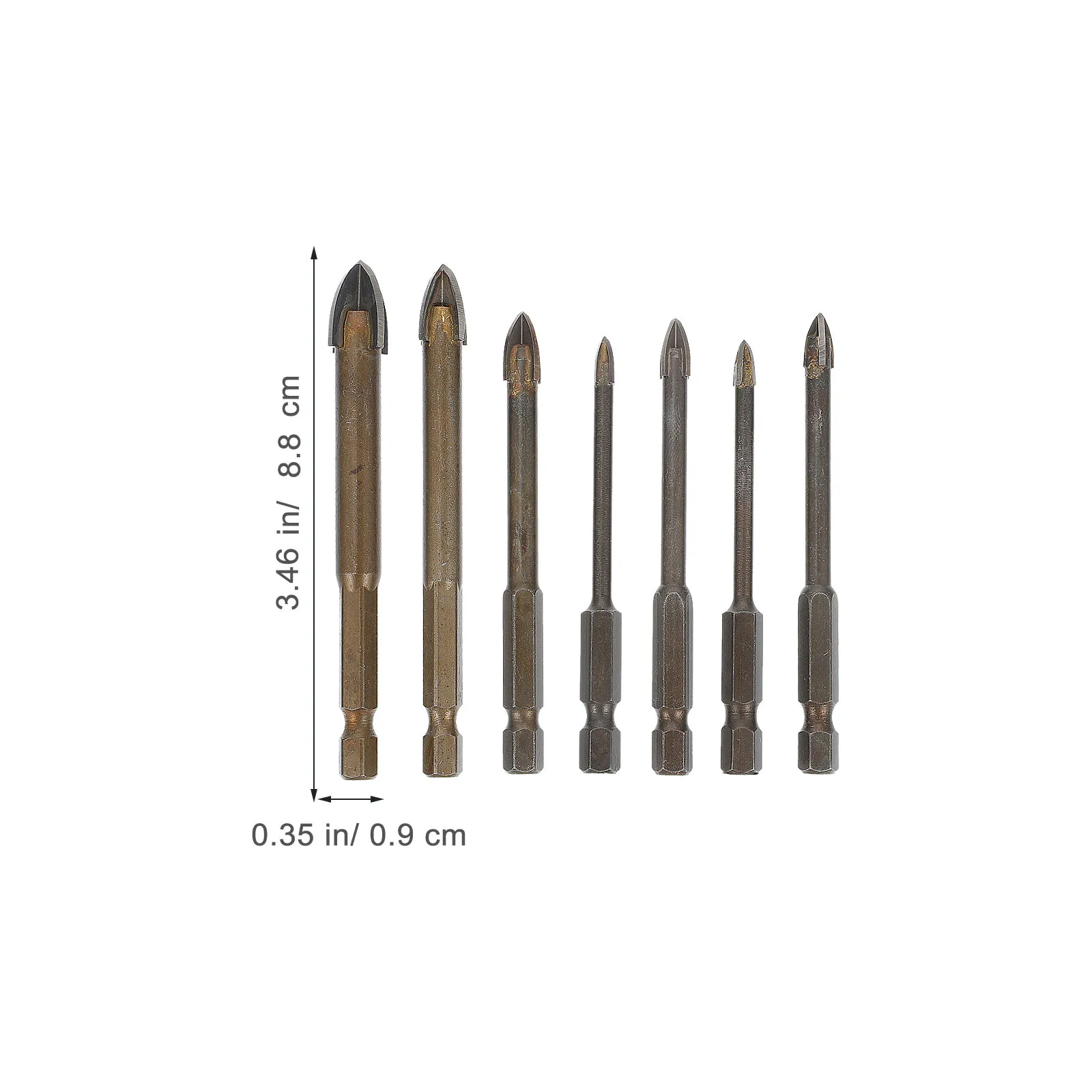 

7pcs Drill Set Hard Alloy Reliable Performance Ceramic Glass Marble Concrete Drilling Tools Practical Kit Long Bits Smooth Fast