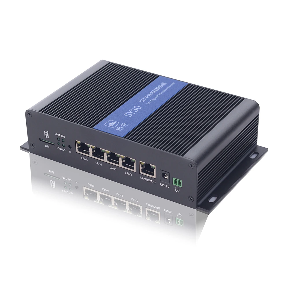 Metal Housing Qualcomm Chip Module 5G Industrial Wireless Router With 1200Mbps 2.4Ghz 5.8Ghz Dual Band WiFi For IoT Applications