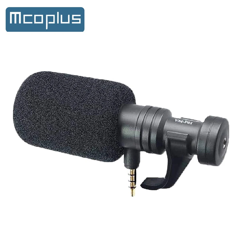 Mcoplus-Microphone directionnel compact pour smartphone, avec connecteur TRRS de 3.5mm, prometteur Tik Tok Video Static