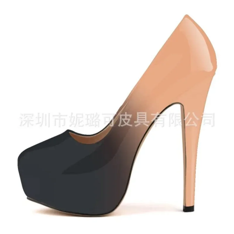 LOSLANDIFEN Women Pumps Wedding Sexy Mixed Colors Pointed Toe Patent Leather 11CM Thin high heels Fashion Lady Party Women Shoes