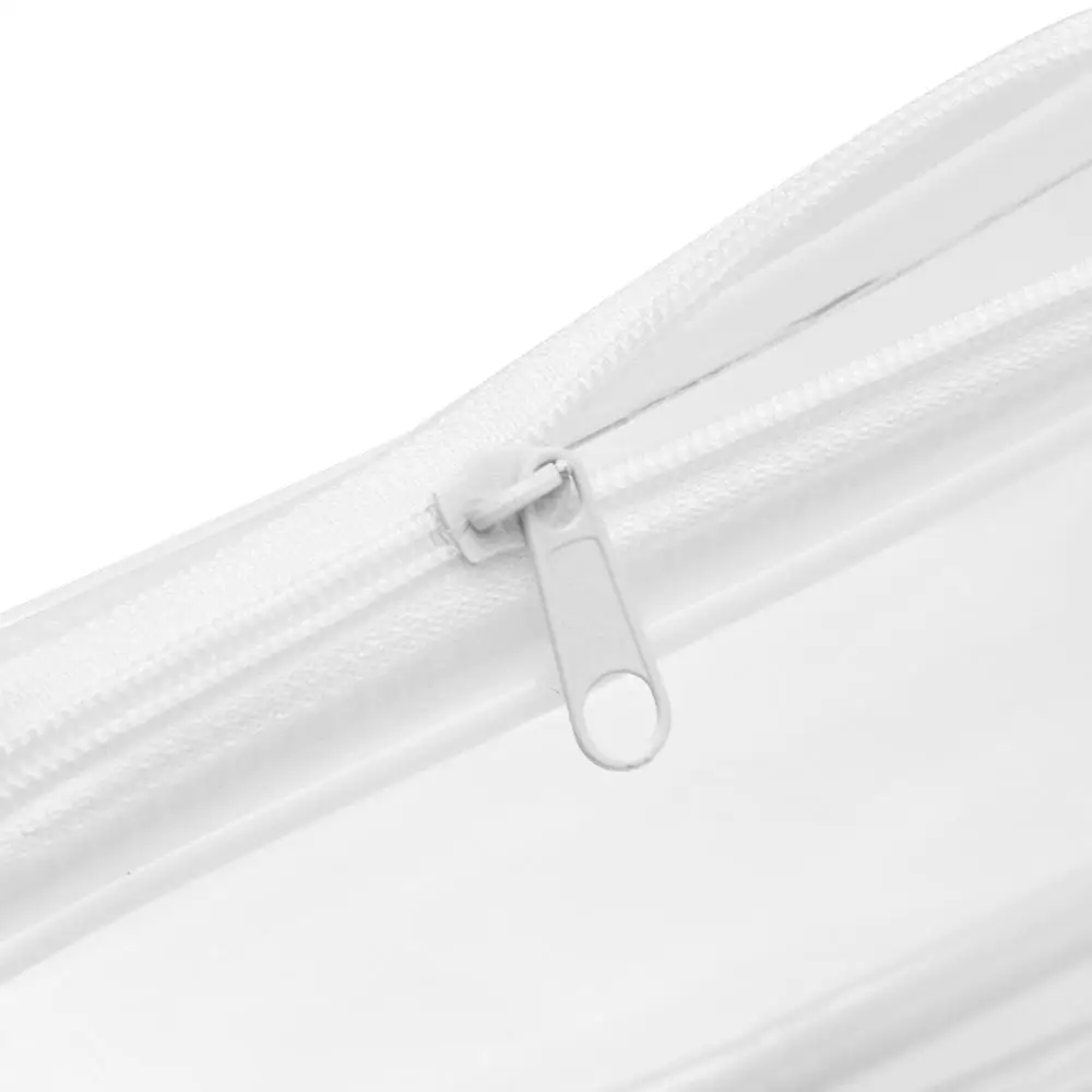 Sacchetti con cerniera trasparenti bianchi da 10 pezzi borsa per il trucco trasparente portatile trasparente facile da usare astuccio per matite con cerniera trasparente in PVC da viaggio
