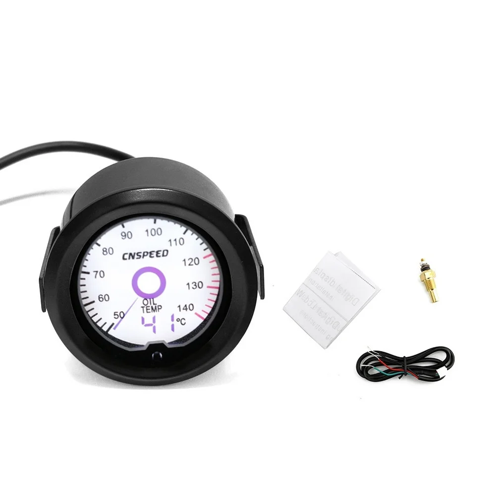 7 Color Display LCD Temp Gauge For Daily Driving Accurate Tracking ABS Aluminum Build Vibrant Backlight Digital Precision