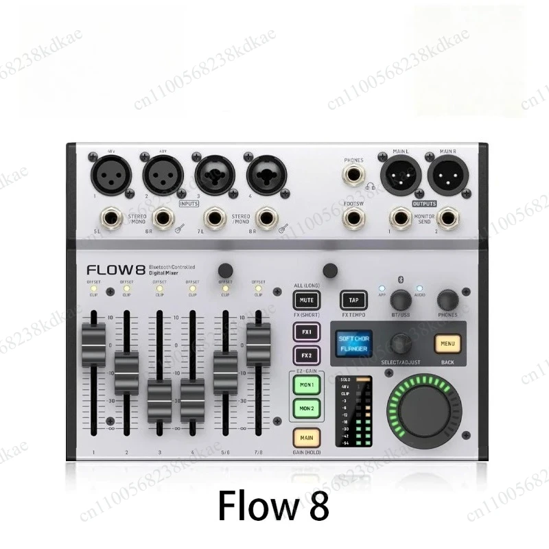 8 Channel Portable Digital Audio Mixer USB Bluetooth Audio Interface For Podcast Live Stream Recording - view 2