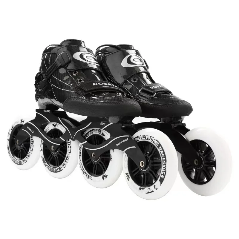 

Speed Roller Skates Professional Racing, Straight Row, Large 4 Wheels, 110mm, 100mm, 85A Inline Speed Skating Shoes