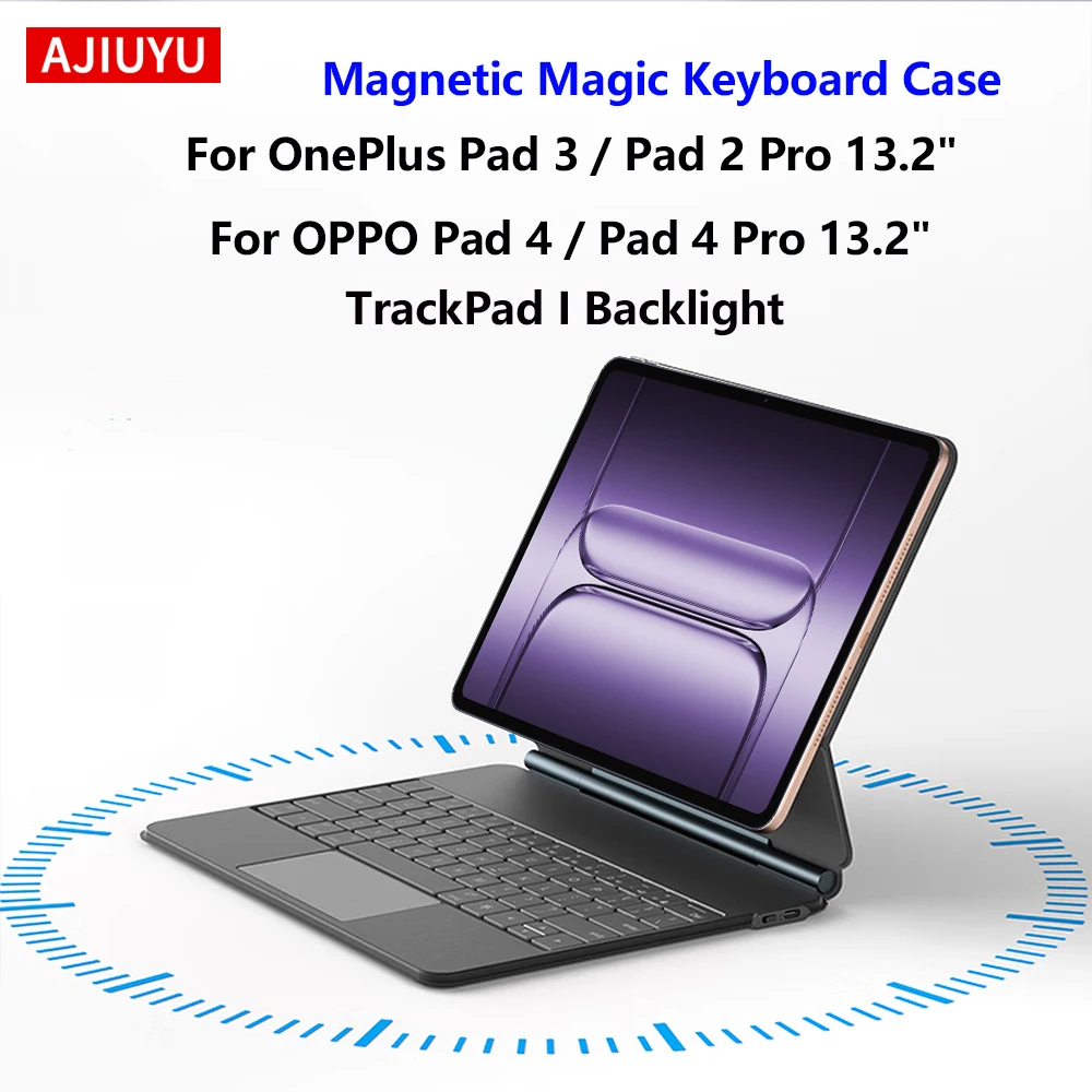 Magnetic Magic Keyboard For OPPO Pad 4 / 4 Pro 13.2" Case Fo