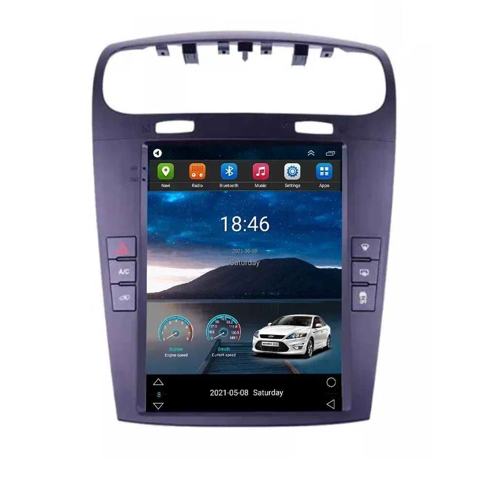 9.7'' Tesla Screen Android13 Car Multimedia Player For Dodge Journey Fiat Freement Car Radio With GPS Wifi Carplay Android Auto