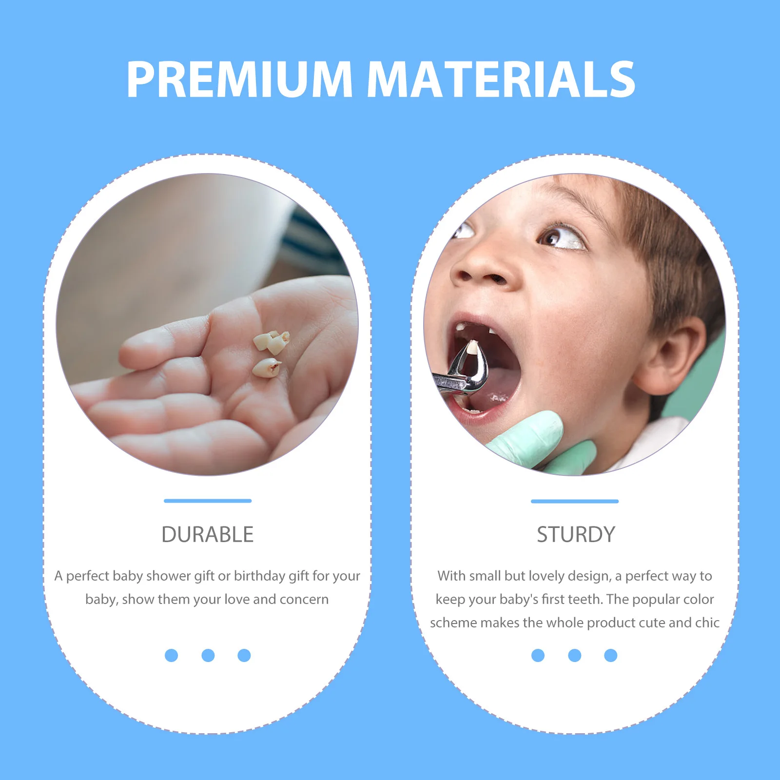 

4Pcs Baby Teeth Boxes Baby Keepsake Organizer Infant Teeth Containers Newborn Memorial Tooth Holder Children Storage Case