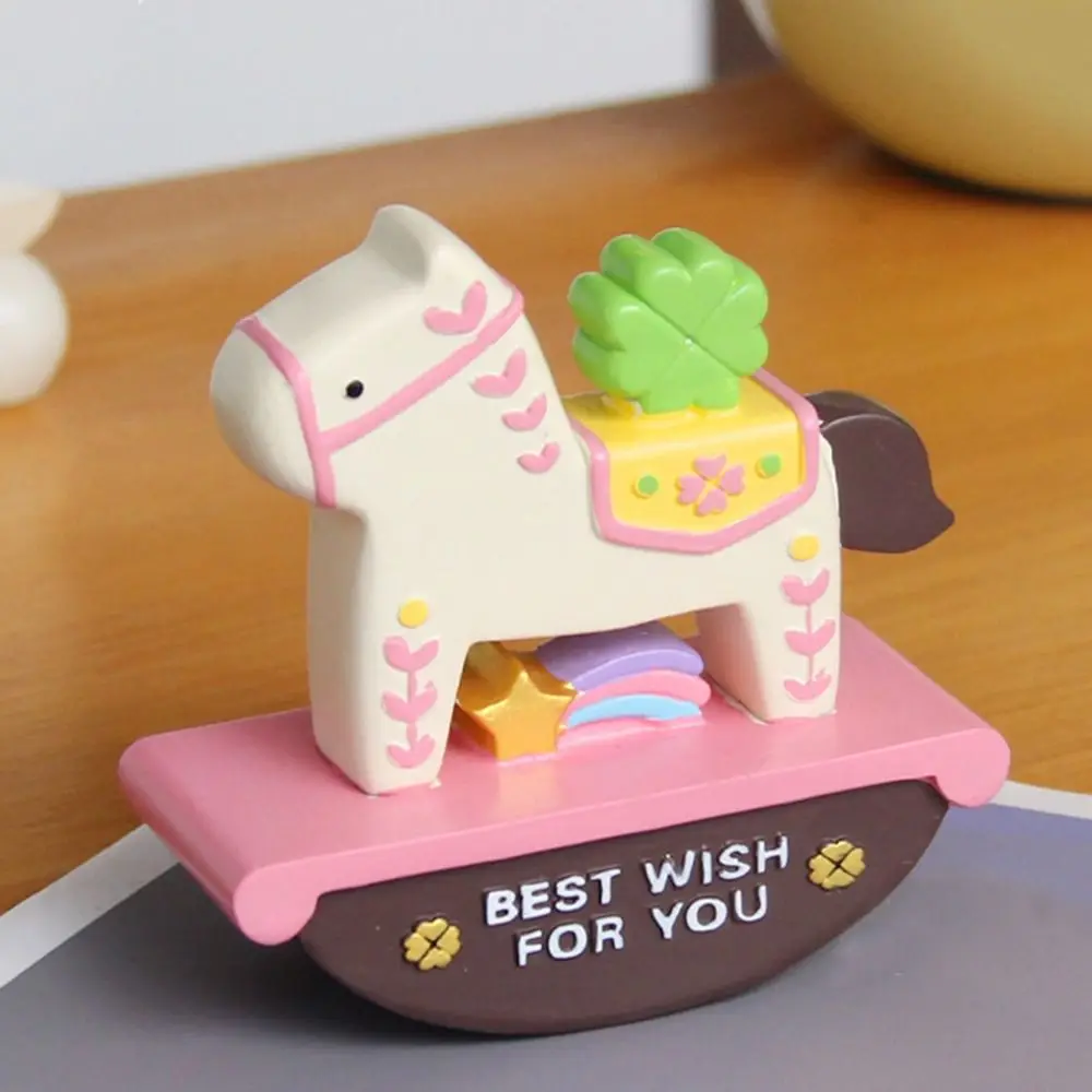 

Cartoon Zodiac Horse Ornaments Handcrafted Shakable Zodiac Horse Decoration Horse Mascot Year of The Horse
