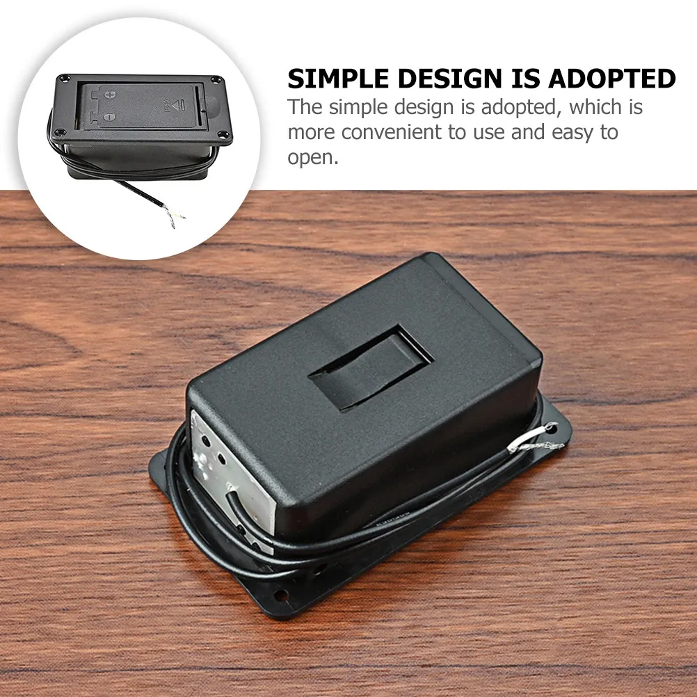 Lightweight Plastic Battery Compartment for Active Guitar Bass Pickup 9V Battery Box Smooth Texture Simple Design Long Service view 4